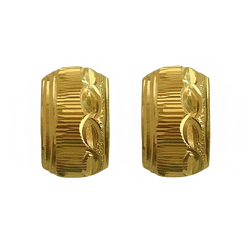 Fine Jewelry 18 Kt Real Solid Yellow Solid Gold Huggie Hoop Earrings 2.750 Grams - Image 4