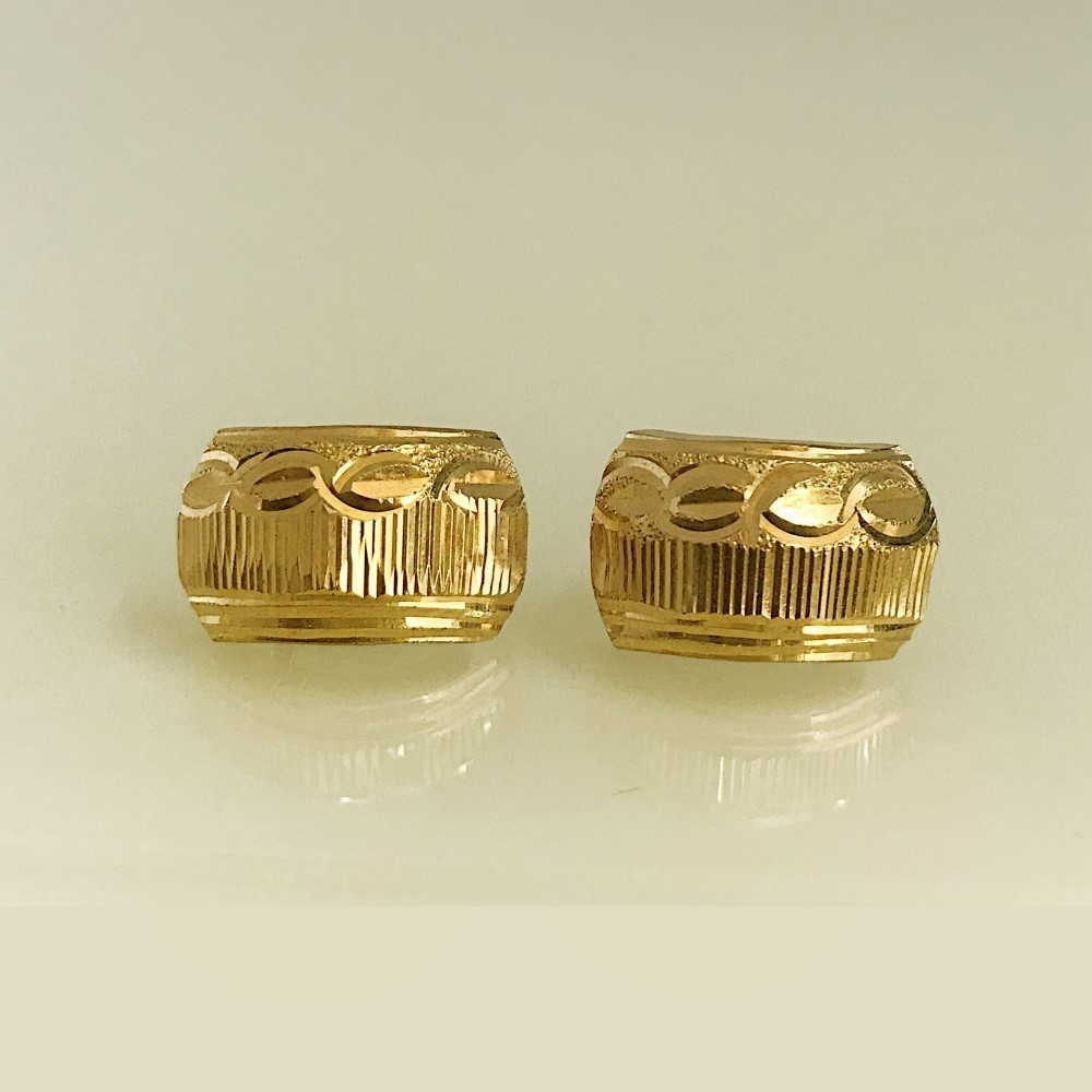 Fine Jewelry 18 Kt Real Solid Yellow Solid Gold Huggie Hoop Earrings 2.750 Grams - Image 3