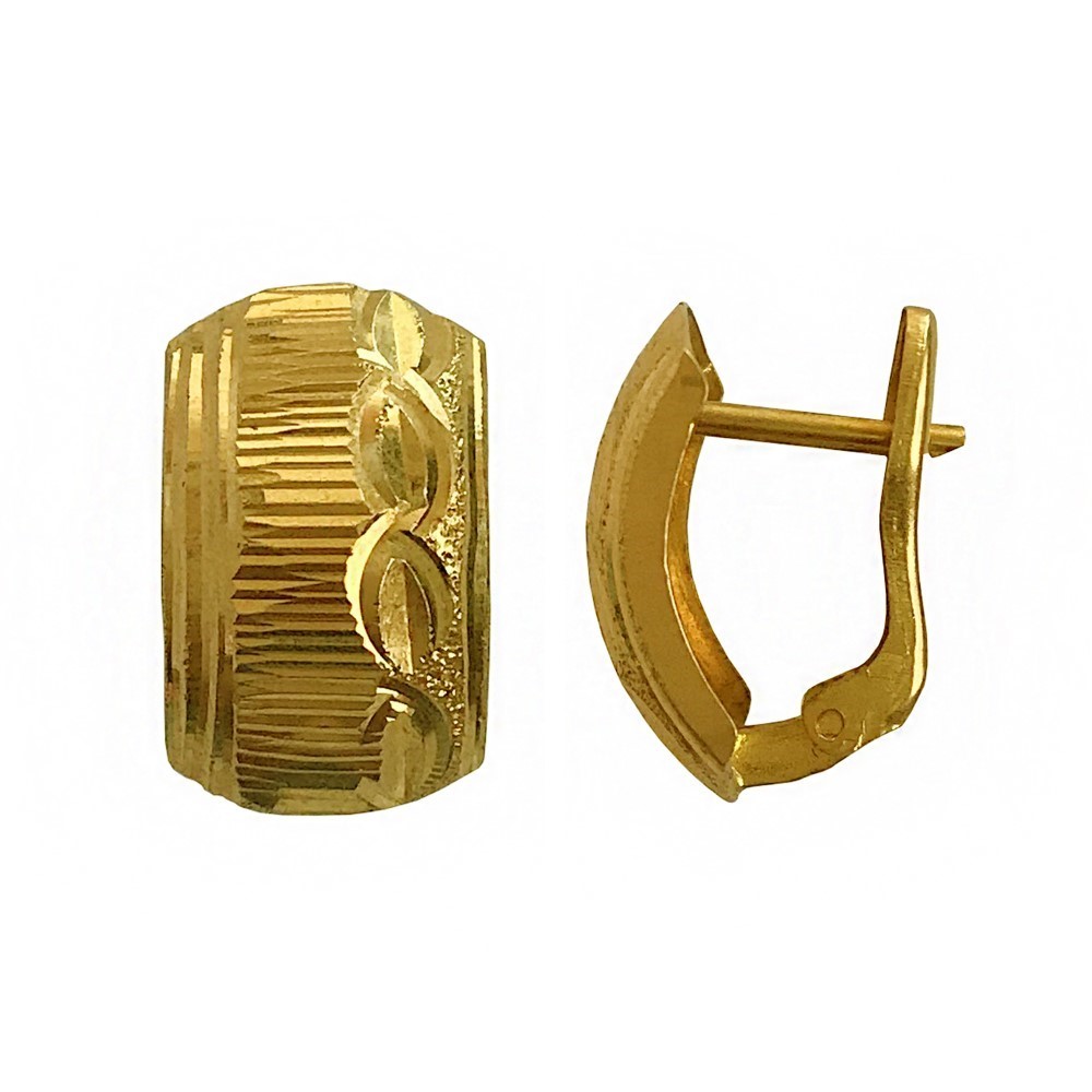 Fine Jewelry 18 Kt Real Solid Yellow Solid Gold Huggie Hoop Earrings 2.750 Grams - Image 2