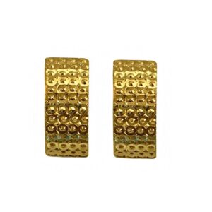 Fine Jewelry 18 Kt Real Solid Yellow Solid Gold Huggie Hoop Earrings 2.350 Grams