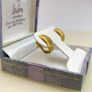 Fine Jewelry 18 Kt Real Solid Yellow Solid Gold Huggie Hoop Earrings 2.350 Grams
