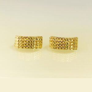 Fine Jewelry 18 Kt Real Solid Yellow Solid Gold Huggie Hoop Earrings 2.350 Grams