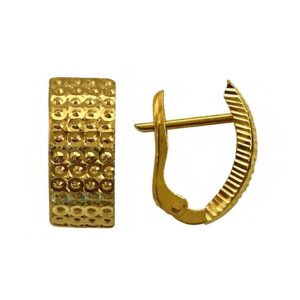 Fine Jewelry 18 Kt Real Solid Yellow Solid Gold Huggie Hoop Earrings 2.350 Grams
