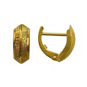 Fine Jewelry 18 Kt Real Solid Yellow Solid Gold Huggie Hoop Earrings 3.360 Grams