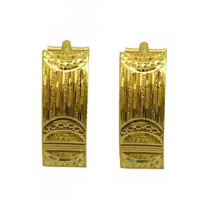 Fine Jewelry 18 Kt Real Solid Yellow Solid Gold Huggie Hoop Earrings 2.910 Grams