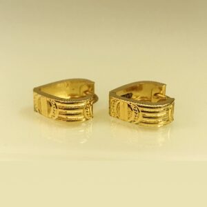 Fine Jewelry 18 Kt Real Solid Yellow Solid Gold Huggie Hoop Earrings 2.910 Grams