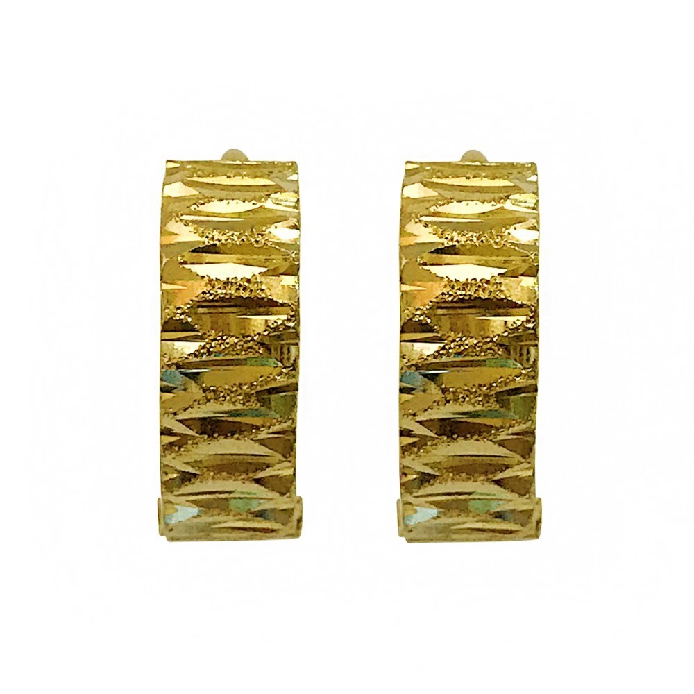 Fine Jewelry 18 Kt Real Solid Yellow Solid Gold Huggie Hoop Earrings 2.900 Grams - Image 4