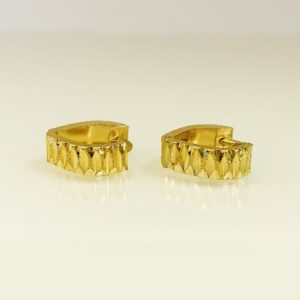 Fine Jewelry 18 Kt Real Solid Yellow Solid Gold Huggie Hoop Earrings 2.900 Grams