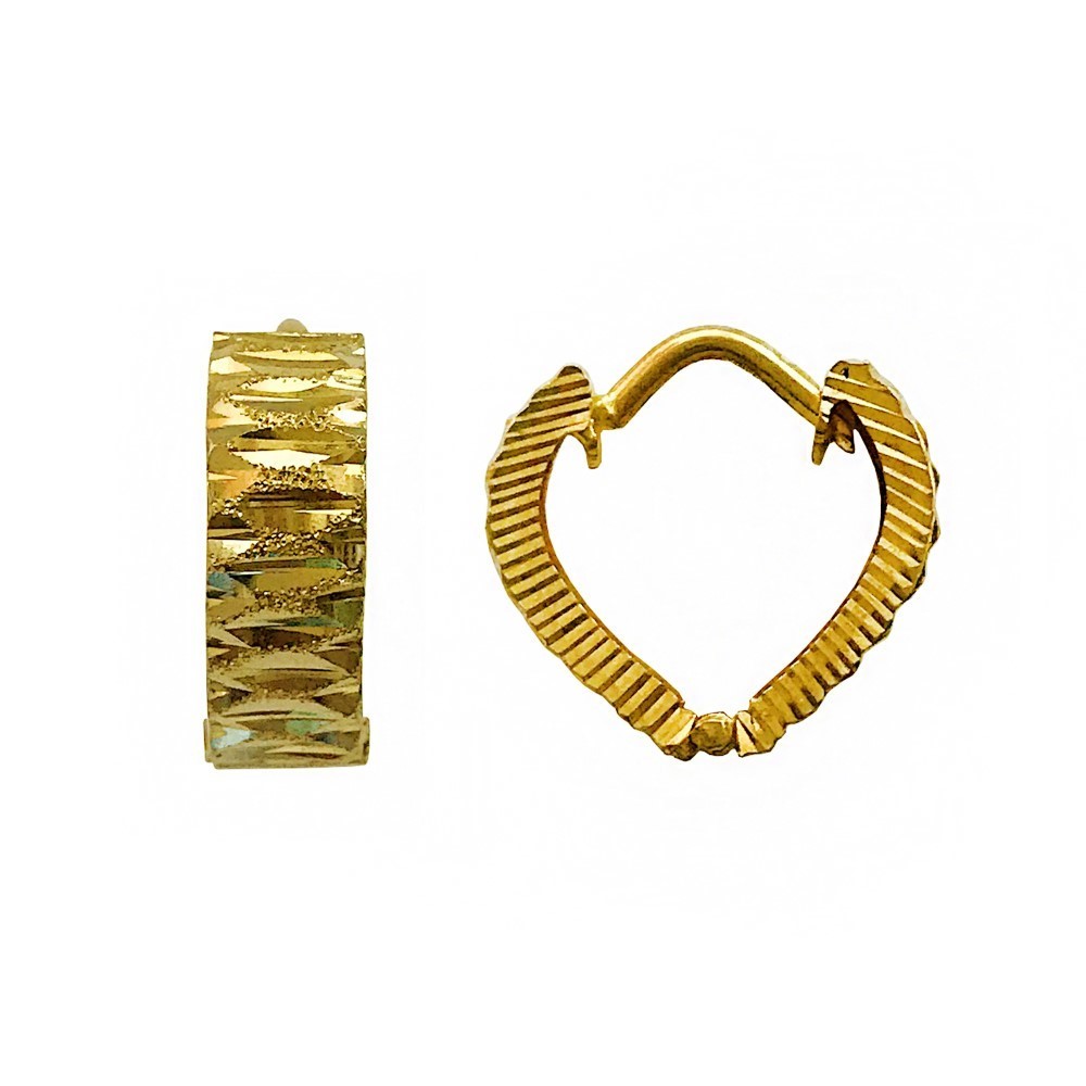 Fine Jewelry 18 Kt Real Solid Yellow Solid Gold Huggie Hoop Earrings 2.900 Grams - Image 2