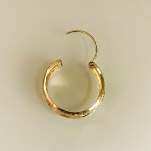 Fine Jewelry 18 Kt Real Solid Yellow Solid Gold Huggie Hoop Earrings 3.120 Grams