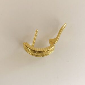 Fine Jewelry 18 Kt Real Solid Yellow Solid Gold Huggie Hoop Earrings 3.100 Grams