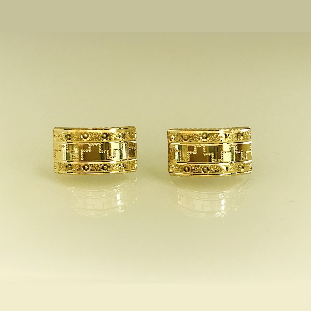 Fine Jewelry 18 Kt Real Solid Yellow Solid Gold Huggie Hoop Earrings 3.100 Grams - Image 3