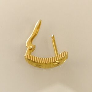 Fine Jewelry 18 Kt Real Solid Yellow Solid Gold Huggie Hoop Earrings 2.800 Grams