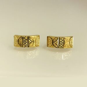 Fine Jewelry 18 Kt Real Solid Yellow Solid Gold Huggie Hoop Earrings 2.800 Grams
