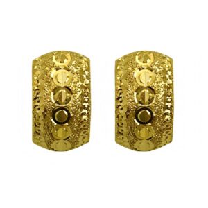 Fine Jewelry 18 Kt Real Solid Yellow Solid Gold Huggie Hoop Earrings 2.600 Grams