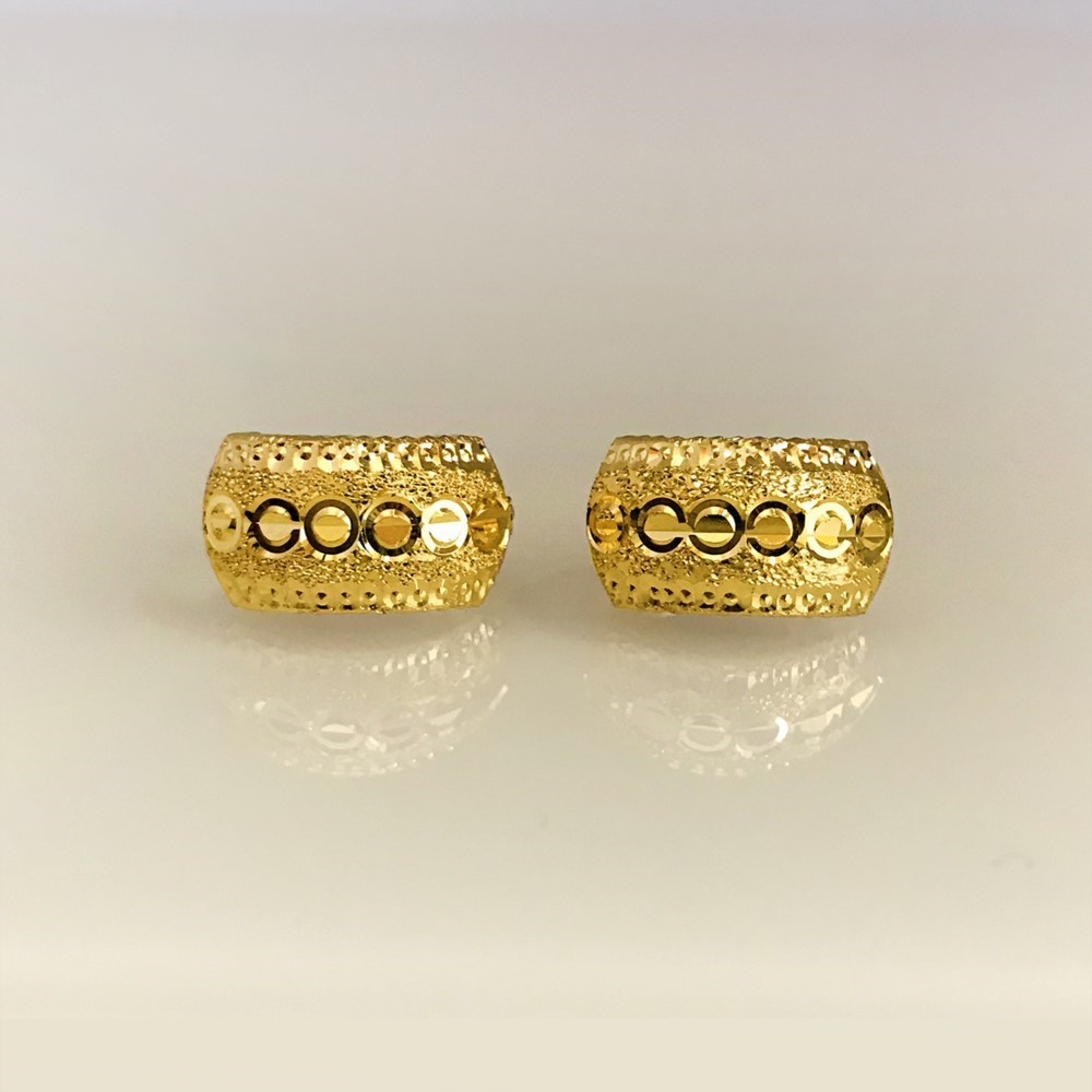 Fine Jewelry 18 Kt Real Solid Yellow Solid Gold Huggie Hoop Earrings 2.600 Grams - Image 3
