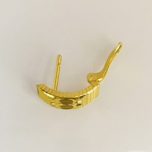 Fine Jewelry 18 Kt Real Solid Yellow Solid Gold Huggie Hoop Earrings 2.810 Grams