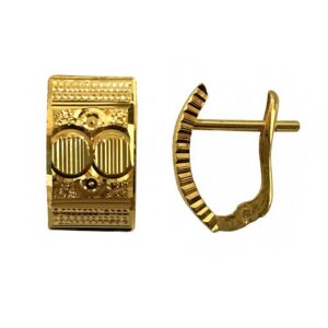 Fine Jewelry 18 Kt Real Solid Yellow Solid Gold Huggie Hoop Earrings 2.810 Grams