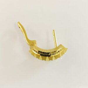 Fine Jewelry 18 Kt Real Solid Yellow Solid Gold Huggie Hoop Earrings 2.930 Grams