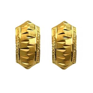 Fine Jewelry 18 Kt Real Solid Yellow Solid Gold Huggie Hoop Earrings 2.930 Grams