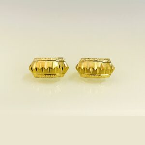 Fine Jewelry 18 Kt Real Solid Yellow Solid Gold Huggie Hoop Earrings 2.930 Grams