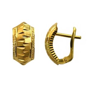 Fine Jewelry 18 Kt Real Solid Yellow Solid Gold Huggie Hoop Earrings 2.930 Grams