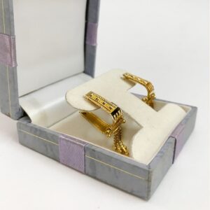 Jewelry 18 Kt Real Solid Yellow Solid Gold Huggie Hoop Earrings 3.860 Grams