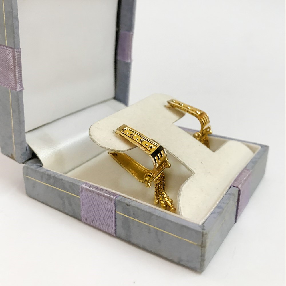 Jewelry 18 Kt Real Solid Yellow Solid Gold Huggie Hoop Earrings 3.860 Grams - Image 5