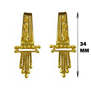 Jewelry 18 Kt Real Solid Yellow Solid Gold Huggie Hoop Earrings 3.860 Grams