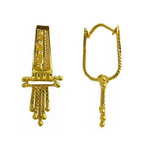 Jewelry 18 Kt Real Solid Yellow Solid Gold Huggie Hoop Earrings 3.860 Grams
