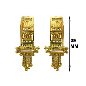 Fine Jewelry 18 Kt Real Solid Yellow Solid Gold Huggie Hoop Earrings 4.790 Grams