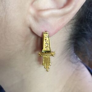 Fine Jewelry 18 Kt Real Solid Yellow Solid Gold Huggie Hoop Earrings 3.670 Grams