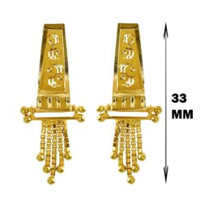 Fine Jewelry 18 Kt Real Solid Yellow Solid Gold Huggie Hoop Earrings 3.870 Grams