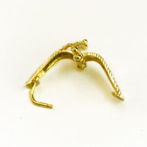 Fine Jewelry 18 Kt Real Solid Yellow Solid Gold Huggie Hoop Earrings 3.540 Grams