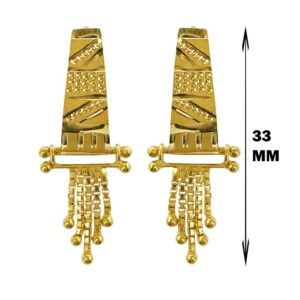Fine Jewelry 18 Kt Real Solid Yellow Solid Gold Huggie Hoop Earrings 3.790 Grams