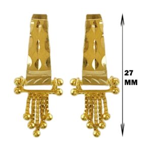 Fine Jewelry 18 Kt Real Solid Yellow Solid Gold Huggie Hoop Earrings 3 Grams