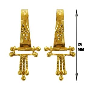 Fine Jewelry 18 Kt Real Solid Yellow Solid Gold Huggie Hoop Earrings 2.490 Grams