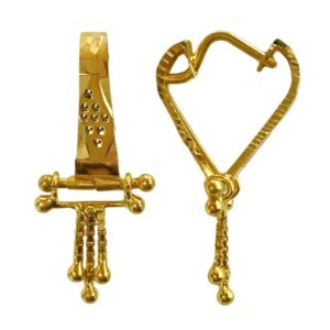 Fine Jewelry 18 Kt Real Solid Yellow Solid Gold Huggie Hoop Earrings 2.490 Grams