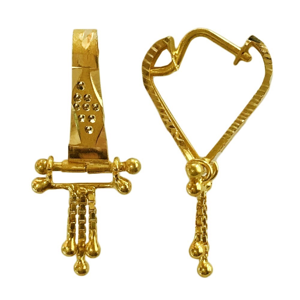 Fine Jewelry 18 Kt Real Solid Yellow Solid Gold Huggie Hoop Earrings 2.490 Grams