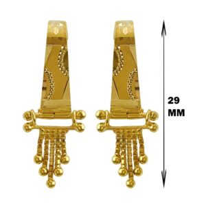 Fine Jewelry 18 Kt Real Solid Yellow Solid Gold Huggie Hoop Earrings 3 Grams