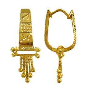 Fine Jewelry 18 Kt Real Solid Yellow Solid Gold Huggie Hoop Earrings 2.980 Grams