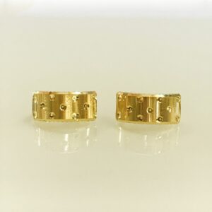 Fine Jewelry 18 Kt Real Solid Yellow Solid Gold Huggie Hoop Earrings 2.470 Grams