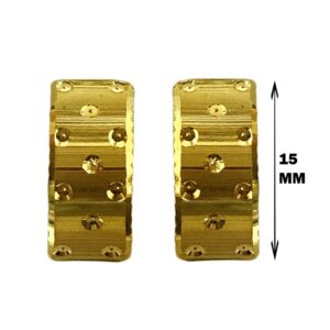 Fine Jewelry 18 Kt Real Solid Yellow Solid Gold Huggie Hoop Earrings 2.470 Grams