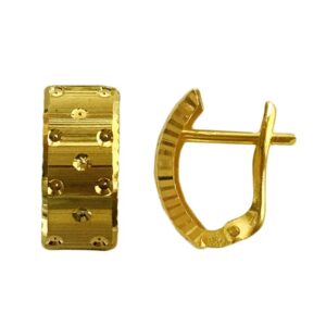 Fine Jewelry 18 Kt Real Solid Yellow Solid Gold Huggie Hoop Earrings 2.470 Grams