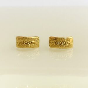 Fine Jewelry 18 Kt Real Solid Yellow Solid Gold Huggie Hoop Earrings 2.390 Grams