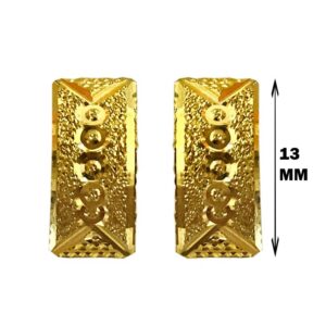 Fine Jewelry 18 Kt Real Solid Yellow Solid Gold Huggie Hoop Earrings 2.390 Grams