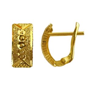 Fine Jewelry 18 Kt Real Solid Yellow Solid Gold Huggie Hoop Earrings 2.390 Grams