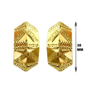 Fine Jewelry 18 Kt Real Solid Yellow Solid Gold Huggie Hoop Earrings 2.880 Grams