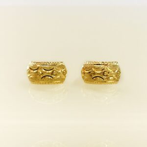 Fine Jewelry 18 Kt Real Solid Yellow Solid Gold Huggie Hoop Earrings 2.520 Grams