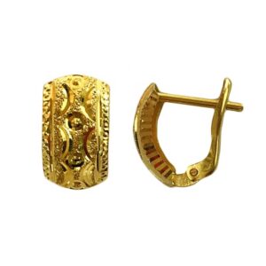 Fine Jewelry 18 Kt Real Solid Yellow Solid Gold Huggie Hoop Earrings 2.520 Grams